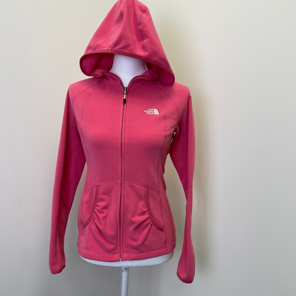 The North Face Y2K Pink Polartec Classic Full Zip Fleece Hoodie Jacket Small